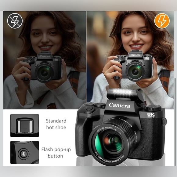 Other - 8K Digital Camera with Standard Hot Shoe  New The Box Alittle Damage